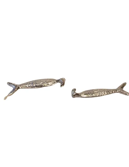 Set of 2 Pewter Fish, for 10–12 cm Nativity Figures