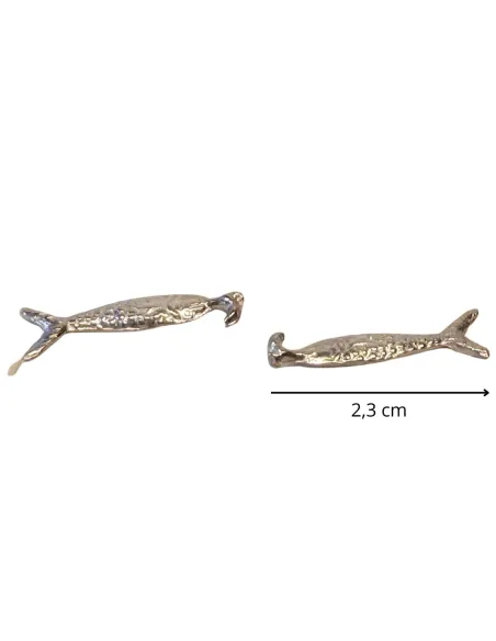 Set of 2 Pewter Fish, for 10–12 cm Nativity Figures