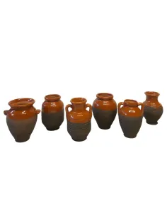 Set 6 anfore in terracotta smaltate per statue da 30-35 cm