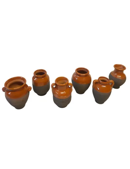 Set 6 anfore in terracotta smaltate per statue da 30-35 cm