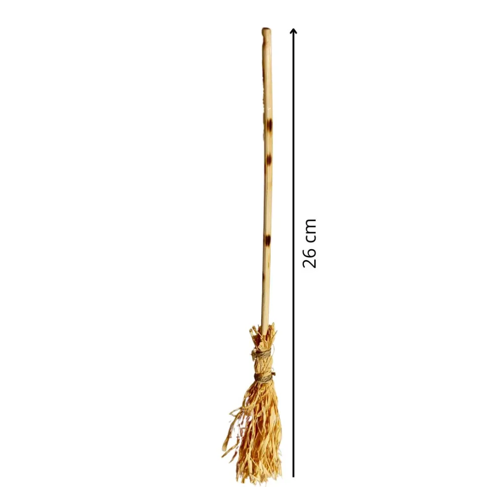Straw Broom for 25–30 cm Nativity Figures