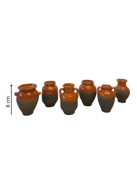 Set 6 anfore in terracotta smaltate per statue da 30-35 cm