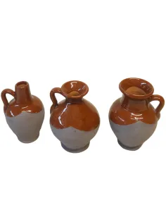 Set 3 anfore smaltate in terracotta per statue da 30 cm 2