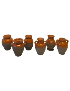 Set 6 anfore smaltate in terracotta per statue da 25-30 cm