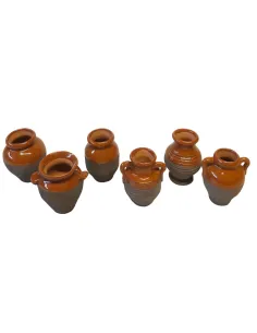 Set 6 anfore smaltate in terracotta per statue da 25-30 cm 2