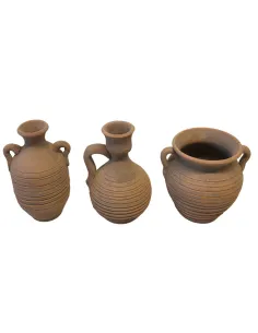 Set of 3 Aged Terracotta Amphorae, for 30–35 cm Nativity Figures 2