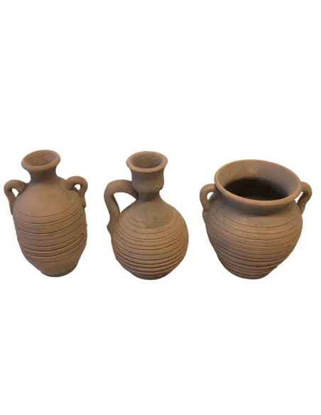 Set of 3 Aged Terracotta Amphorae, for 30–35 cm Nativity Figures
