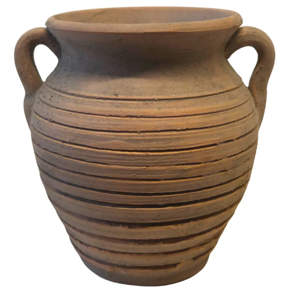set 3 anfore invecchiate in terracotta per statue da 30-35 cm