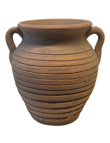set 3 anfore invecchiate in terracotta per statue da 30-35 cm