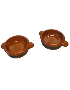 Set of 2 Glazed Terracotta Cooking Dishes for 30 cm Nativity Figures 2