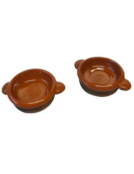 Set of 2 Glazed Terracotta Cooking Dishes for 30 cm Nativity Figures
