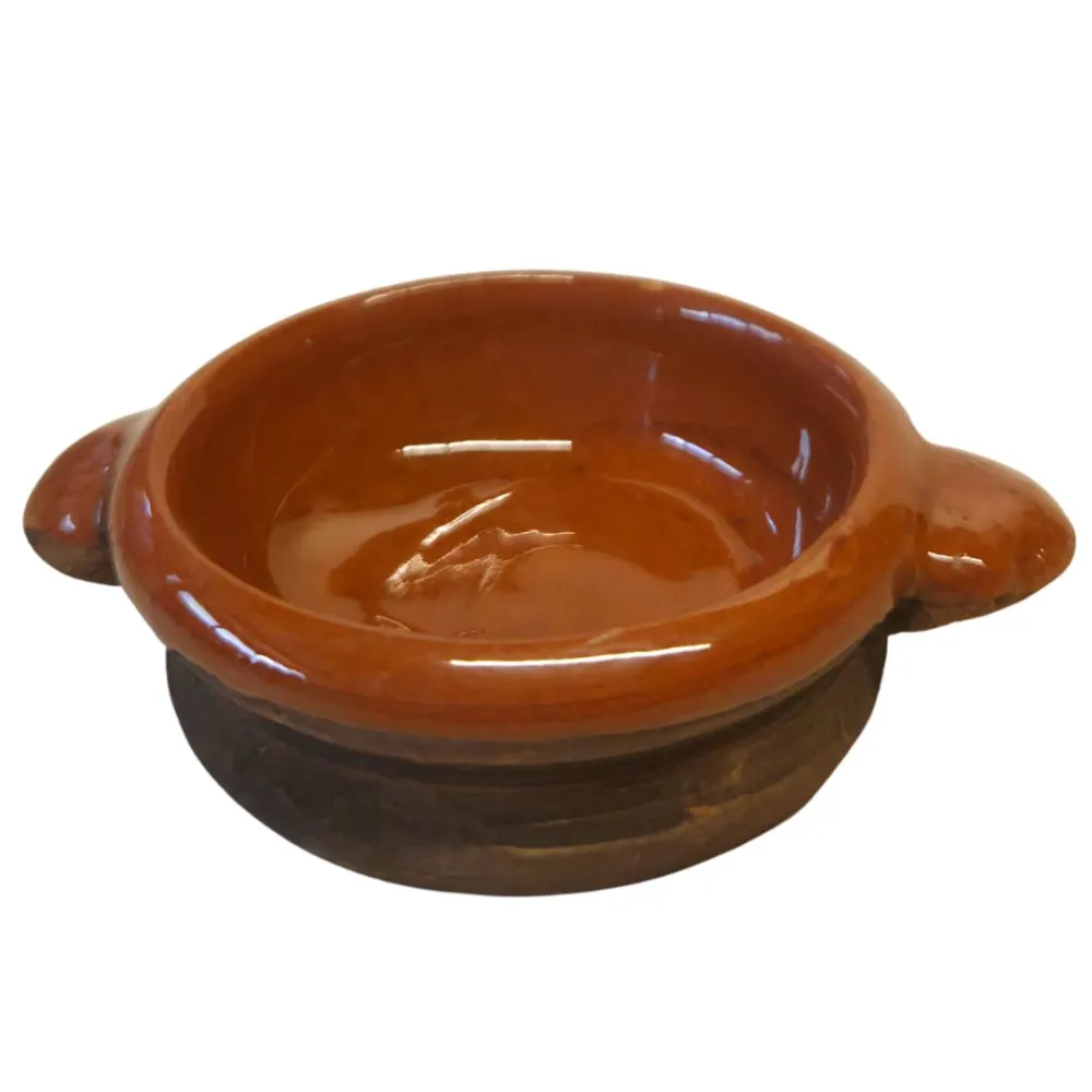 Set of 2 Glazed Terracotta Cooking Dishes for 30 cm Nativity Figures