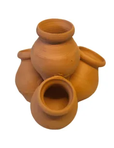 Set 4 anfore accatastate in terracotta per statue da 20-25 cm 2