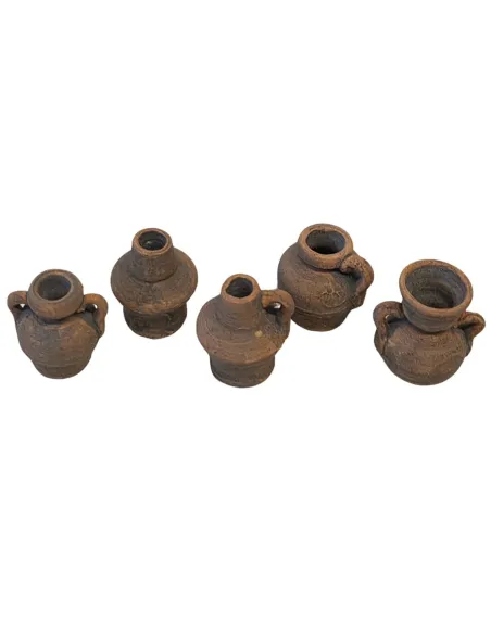 Set of 5 Aged Terracotta Amphorae, for 8–10 cm Nativity Figures