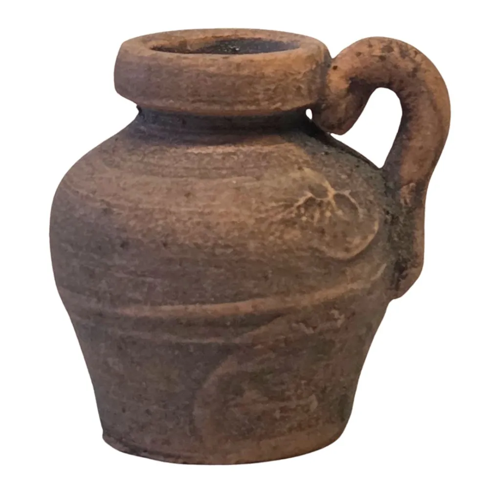 Set 5 anfore in terracotta invecchiata per statue da 8-10 cm