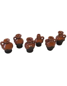 Set of 6 Glazed Terracotta Amphorae, for 10–12 cm Nativity Figures 2
