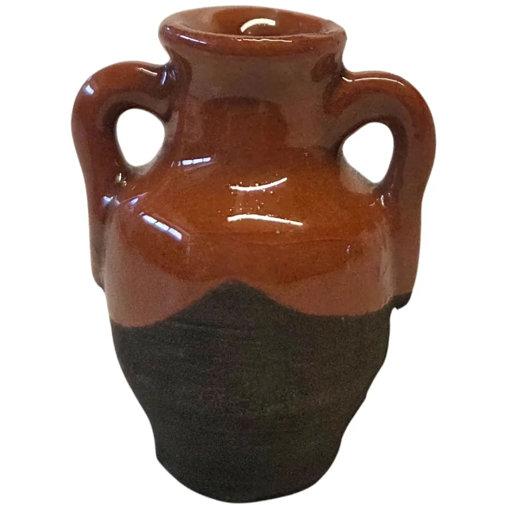 Set 6 anfore in terracotta smaltata per statue da 10-12 cm