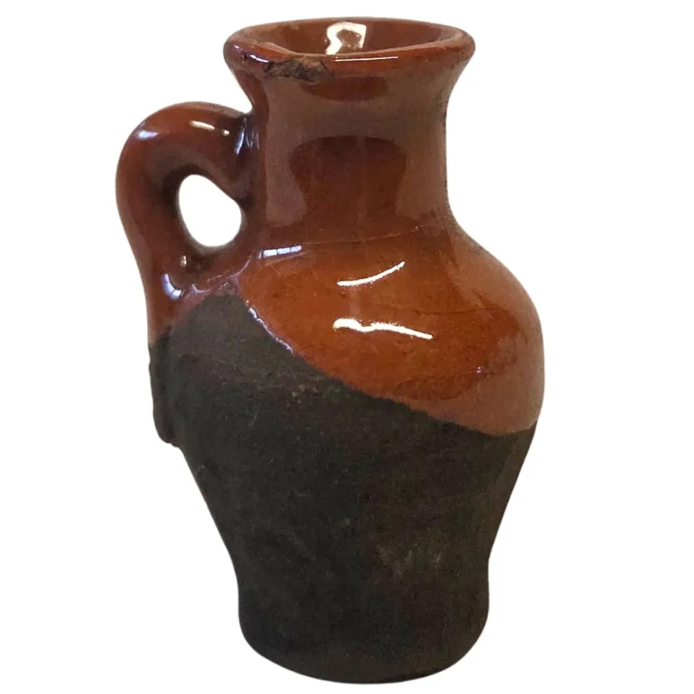 Set 6 anfore in terracotta smaltata per statue da 10-12 cm