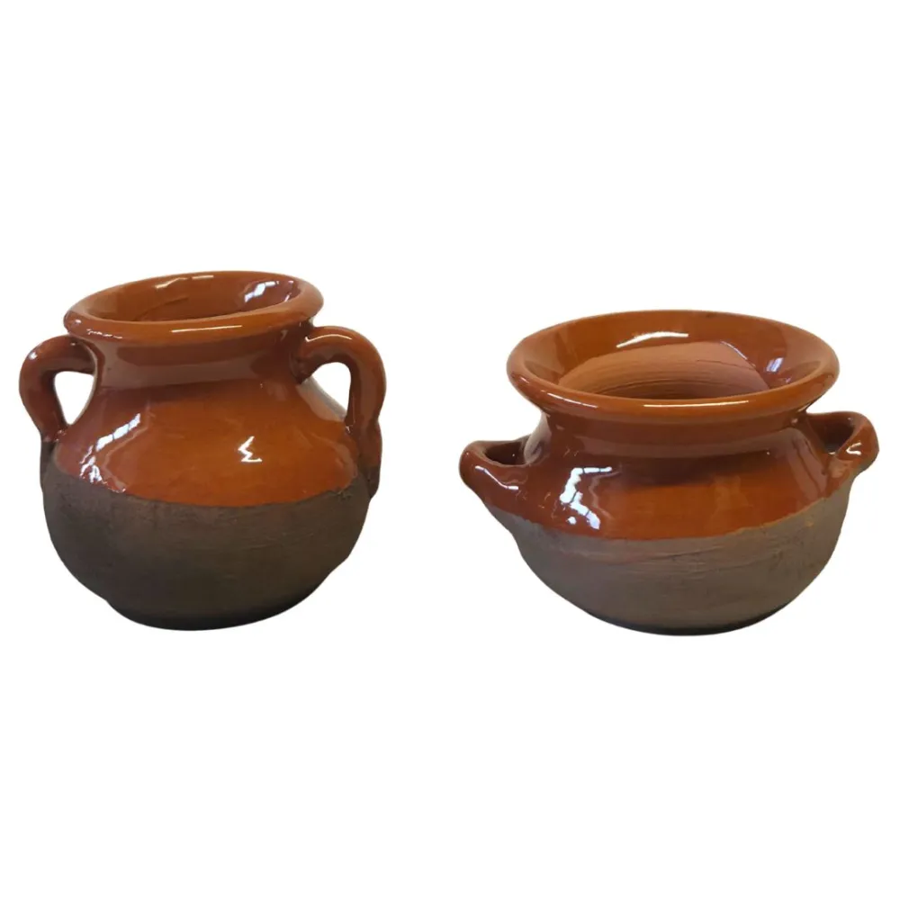 Glazed Terracotta Amphora and Casserole Set for 30 cm Nativity Figures