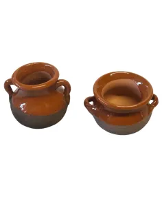 Glazed Terracotta Amphora and Casserole Set for 30 cm Nativity Figures 2