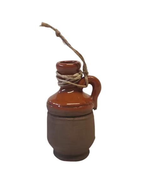 Set 3 anfore smaltate con spago per statue da 20 cm