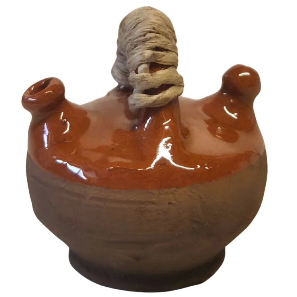 Set 3 anfore smaltate con spago per statue da 20 cm