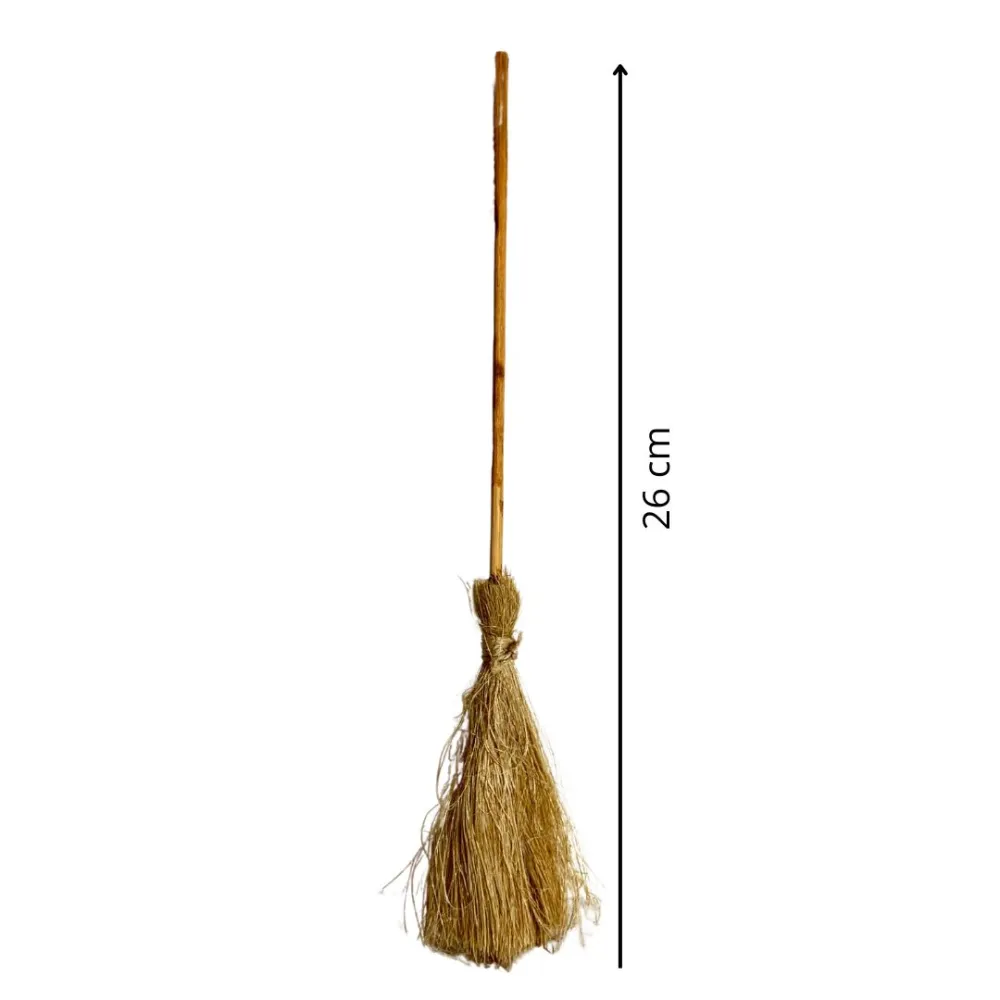 Hemp Broom for 25–30 cm Nativity Figures