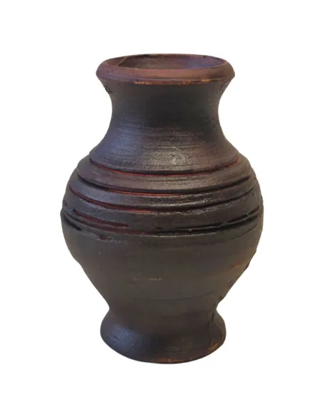 Set 6 anfore in terracotta scura per statue da 20 cm