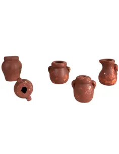 Set of 5 Terracotta Amphorae for 10–12 cm Nativity Figures 2