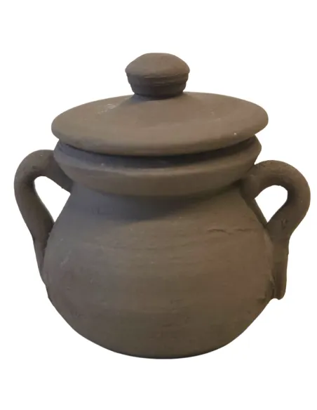 Raw Terracotta Pot with Lid for 25–30 cm Nativity Figures