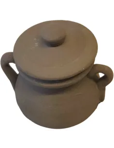 Raw Terracotta Pot with Lid for 25–30 cm Nativity Figures 2