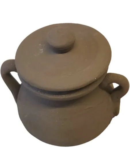 Raw Terracotta Pot with Lid for 25–30 cm Nativity Figures