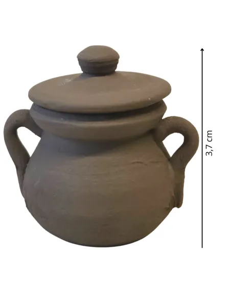 Raw Terracotta Pot with Lid for 25–30 cm Nativity Figures