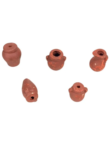 Set of 5 Terracotta Amphorae for 10–12 cm Nativity Figures
