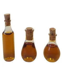 Set of 3 Glass Vinegar Bottles, for 25–30 cm Nativity Figures