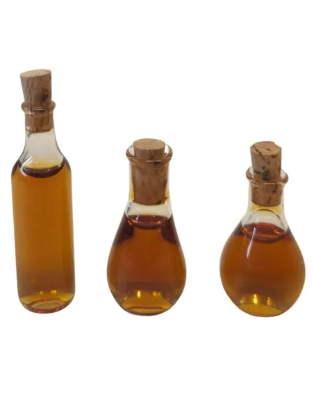 Set of 3 Glass Vinegar Bottles, for 25–30 cm Nativity Figures