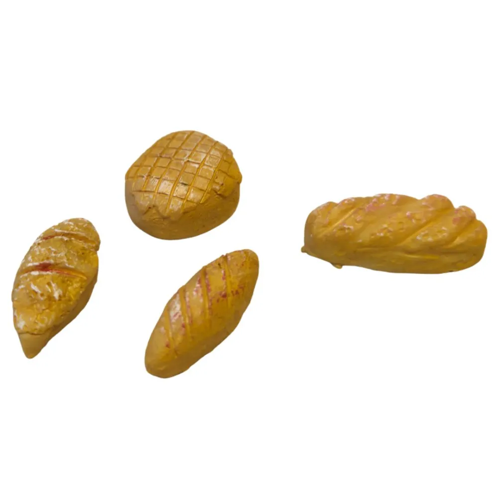 4-Piece Resin Bread Set for 15–20 cm Nativity Figures