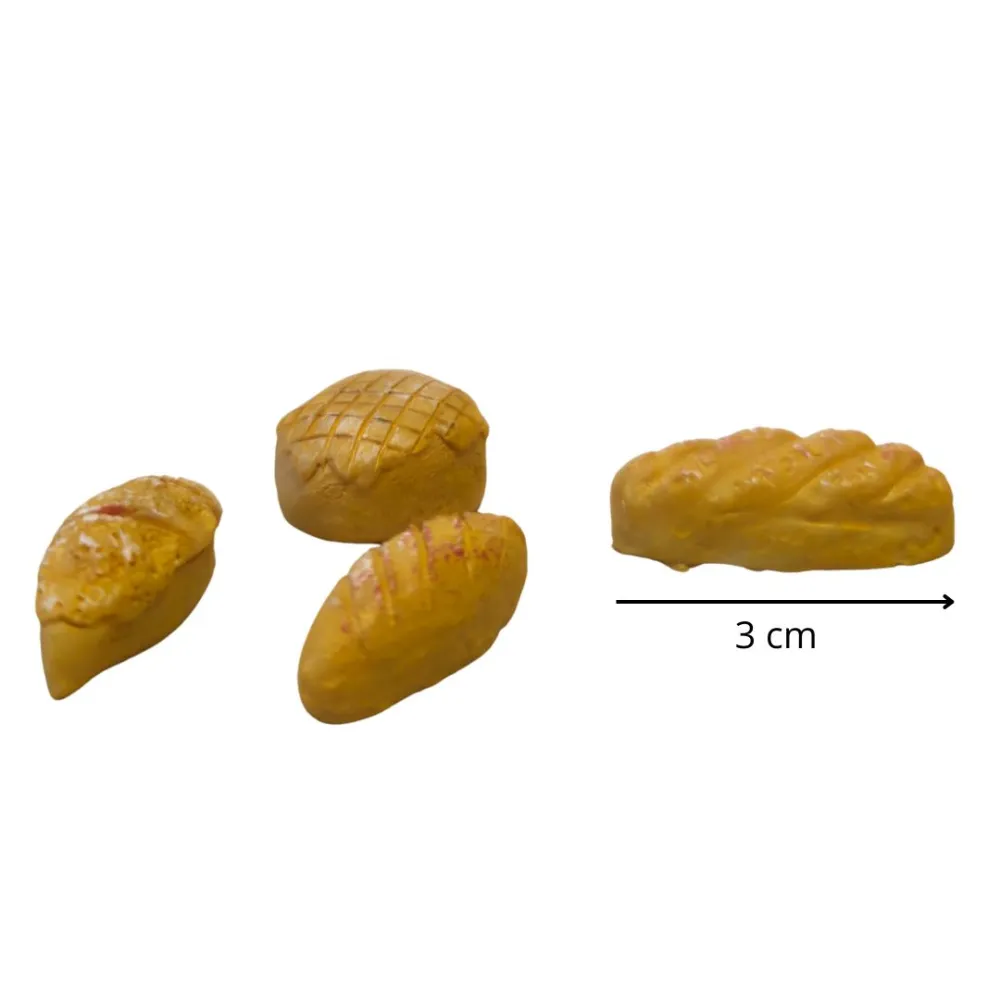 4-Piece Resin Bread Set for 15–20 cm Nativity Figures