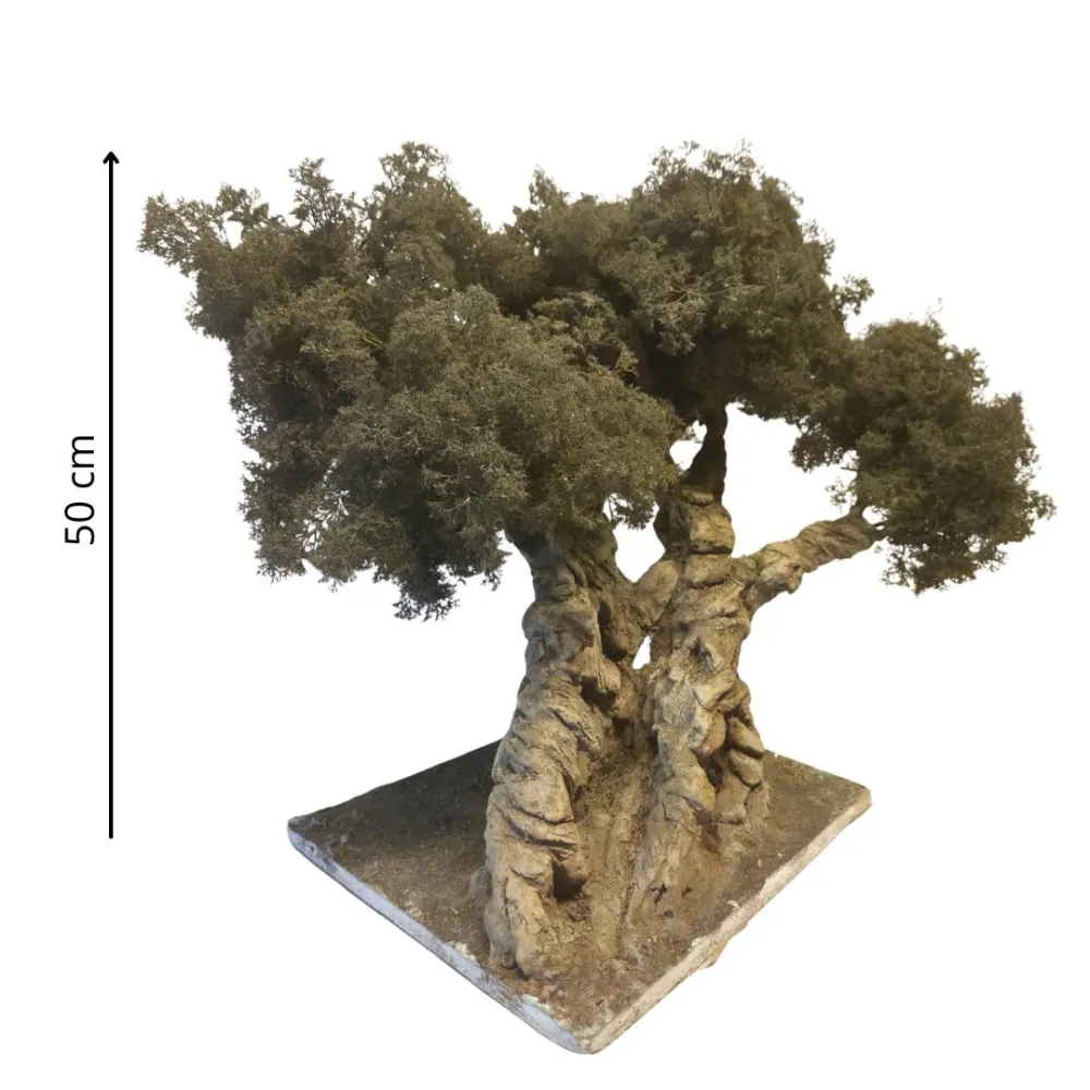Handcrafted Olive Tree, 50 cm Tall, for 25–30 cm Nativity Figures