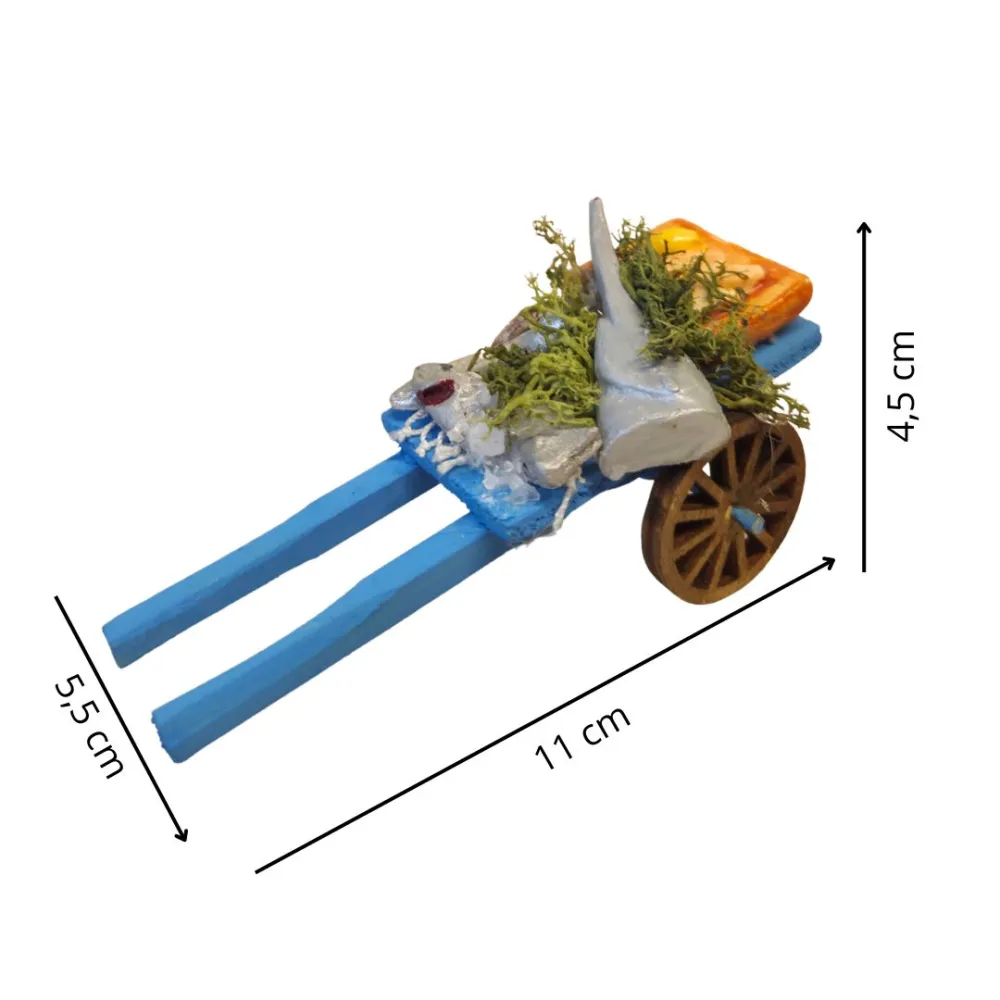 Wooden Fish Cart, for 8–10 cm Nativity Figures