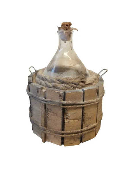 Damigiana rustica in vetro per statue da 30 cm