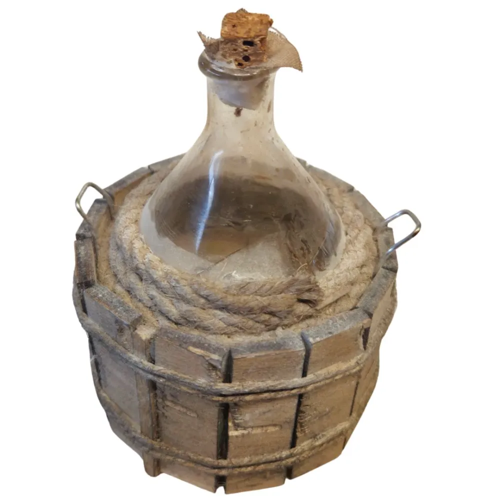 Damigiana rustica in vetro per statue da 30 cm