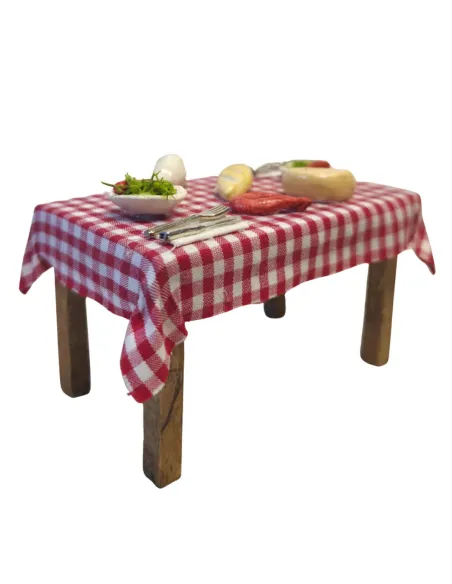 Wooden Dining Set Table, for 10 cm Nativity Figures
