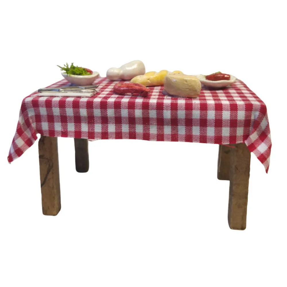 Wooden Dining Set Table, for 10 cm Nativity Figures