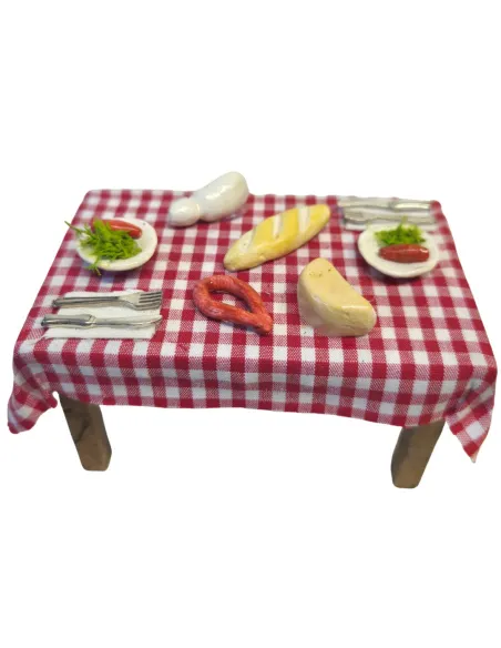 Wooden Dining Set Table, for 10 cm Nativity Figures