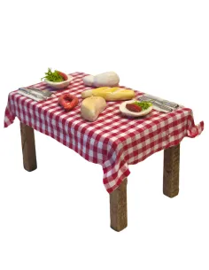 Wooden Dining Set Table, for 10 cm Nativity Figures