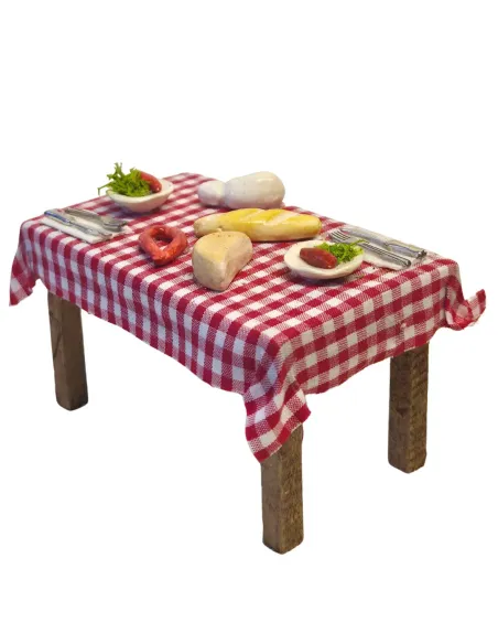 Wooden Dining Set Table, for 10 cm Nativity Figures