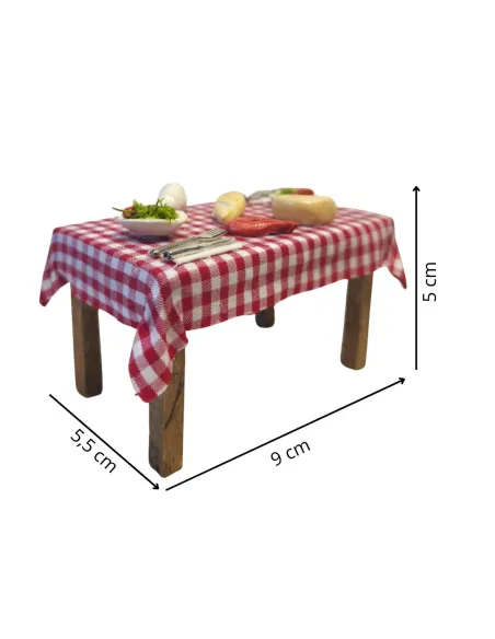 Wooden Dining Set Table, for 10 cm Nativity Figures