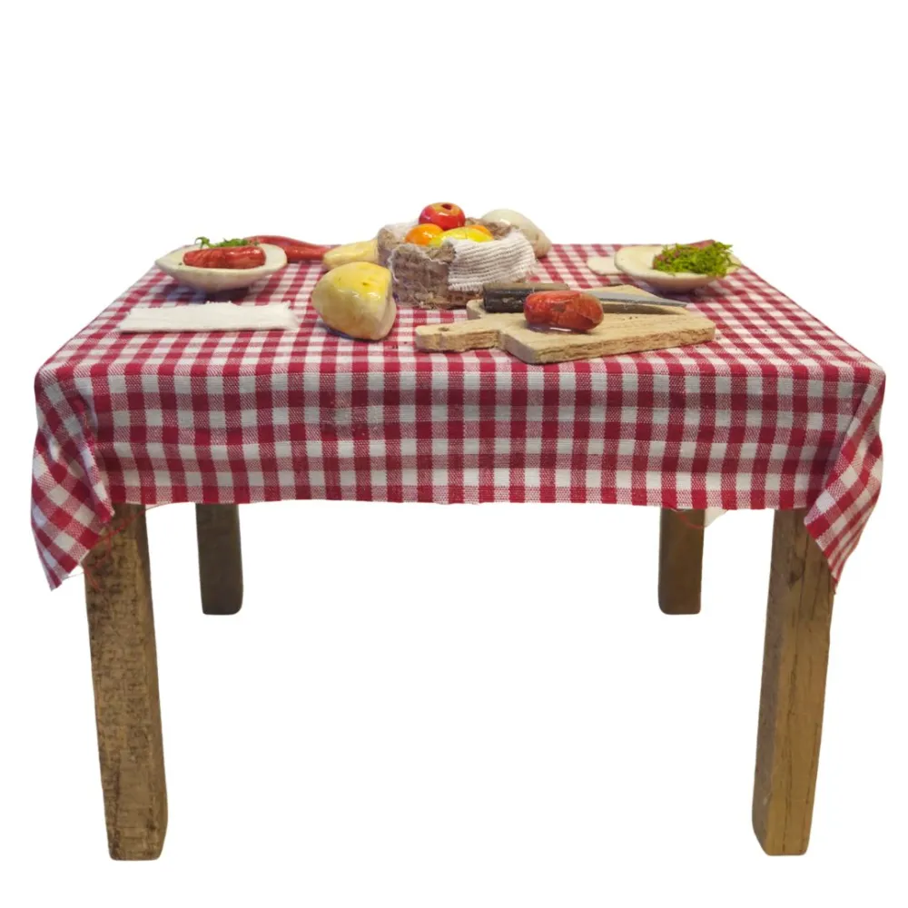 Wooden Dining Set Table for 20 cm Nativity Figures