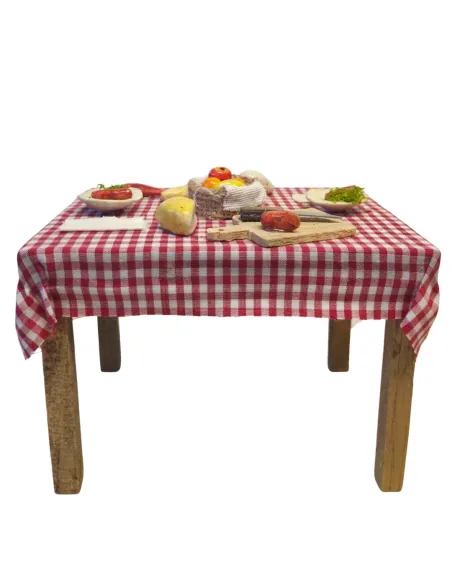 Wooden Dining Set Table for 20 cm Nativity Figures